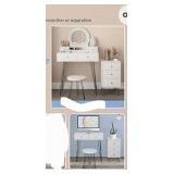 Makeup Vanity Desk with Lighted Mirror, Matching