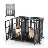 NEW Metal Dog Crate, Heavy Duty, Black, Stackable