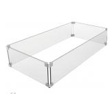 NEW Fire Pit Glass Wind Guard - 31" x 12" x 6"