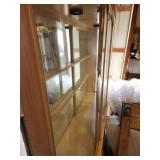 Curved Glass 2pc. Hutch Blonde. Bottom trim is in