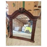 Large Ornate Framed Mirror,  Mantle, Fireplace