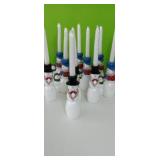 (15) Wooden  Snowmen  Candle Holders