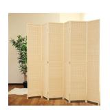 NEW 6 Panel Natural Color & Bamboo Weave Room