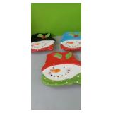 3 Ceramic Christmas Plates