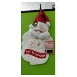 Light-up Santa Countdown to Christmas Wall