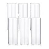 NEW 6pc - 8" Tall Glass Vases,