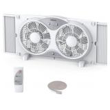 New Twin Window Fan with Reversible Airflow