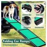 62" Folding Dog Car Ramps, Upgraded Portable Pet