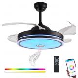 New  42" Ceiling Fan with Light, Retractable
