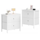 NEW Set of 2 White Nightstands*Assembly