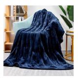 NEW 50" x 60" Heated Electric Throw, Blue