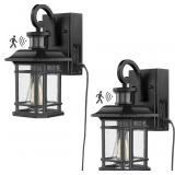 2 New  Outdoor Wall Lanterns with GFCI Outlets