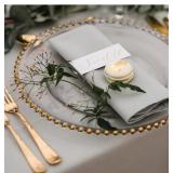 mwellewm Charger Plates Set of 24 Pack Acrylic