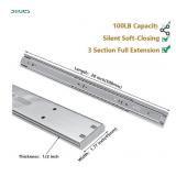 10 Pairs Soft Close Drawer Slides 20in