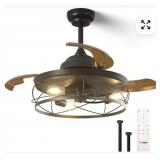 NEW 6 Speed 36" Ceiling Fan Retractable 3 Blade