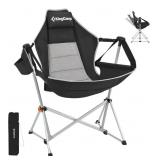 NEW King Camp Swing Camping Chair, Black & Grey