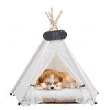 NEW Pet Teepee Tent for Dogs & Cats, White Lace