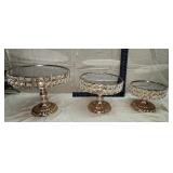 3PCS Cake Stand Set, Metal Round Cupcake Dessert