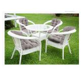 NEW Set of 4, Seat Cushions, Light Grey