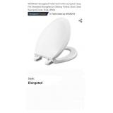Elongated Toilet Seat with Lid, Quiet