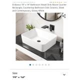 Eridanus 19" x 14" Bathroom Vessel Sink Above