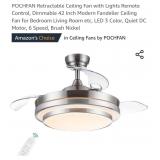 NEW 42" Modern Fandelier Ceiling Fan,