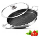 New Vinchef Nonstick Skillet with Lid 13 Inch
