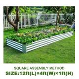 NEW 12ï¿½4ï¿½1ft Galvanized Raised Garden Bed