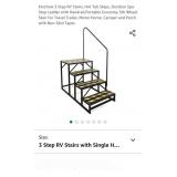 Kinchoix 3 Step RV Stairs, Hot Tub Steps, Outdoor
