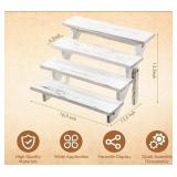 2 Pcs Wooden Cupcake Stand and Towers 4 Tier