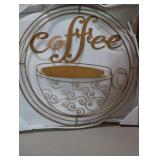 New Big 25" Round Metal  Coffee Decoration