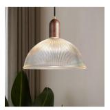 NEW 12" Clear Glass Pendant Light