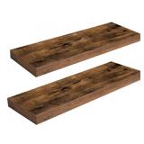 NEW Set of 2 Floating Shelves, 23.6", Rustic