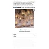 DEVI 24pcs Clear Glass Votive Candle Holders,