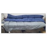 Queen Size Comforter, Reversible  Grey & Navy