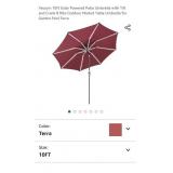 Yescom 10ft Solar Powered Patio Umbrella with