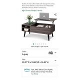 WLIVE Lift Top Coffee Table with Storage for