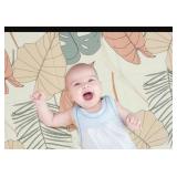 NEW Play Mat, Reversible, Tropical Leaves &