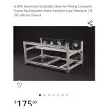 NEW 6 GPU Aluminum Stackable Open Air Mining