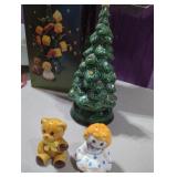 Christmas Tree Hostess Set with Salt and Pepper