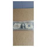 1935D Silver Certificate Blue Seal in protective