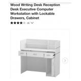 47.2 in. Rectangle White Wood Writing Desk