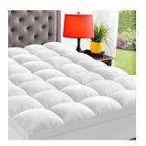 NEW King Size Mattress Topper, Deep Pocket, White