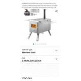 DANCHEL OUTDOOR CS6 Large Tent Wood Stove for