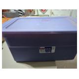 Large Tote with Lid & Christmas Decorations