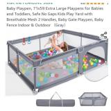 Baby Playpen, 71x59 Extra Large Playpens for