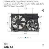 Focreedy VW102 Replacement Dual Radiator &