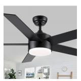 NEW 52" LED Ceiling Fan w/ Remote, Black