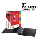 NEW Set of 2 - Binders, 4", 3 Ring, Angle D,