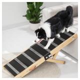 Wooden Adjustable Dog Ramp 47", Portable Pet